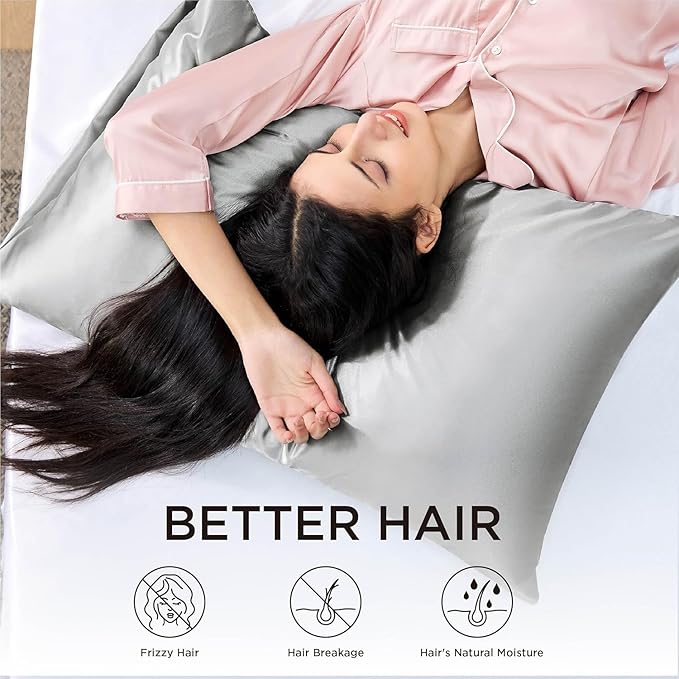100% Natural Mulberry Silk Pillowcase – Soft, Cooling & Smooth for Hair & Skin
