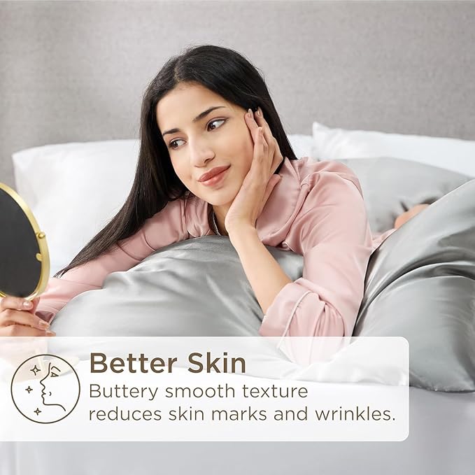 100% Natural Mulberry Silk Pillowcase – Soft, Cooling & Smooth for Hair & Skin
