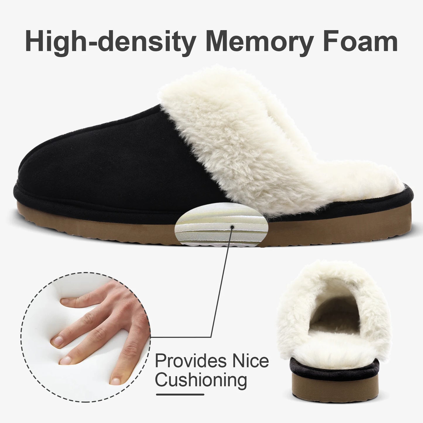 ComfyFur Women's Memory Foam Slippers