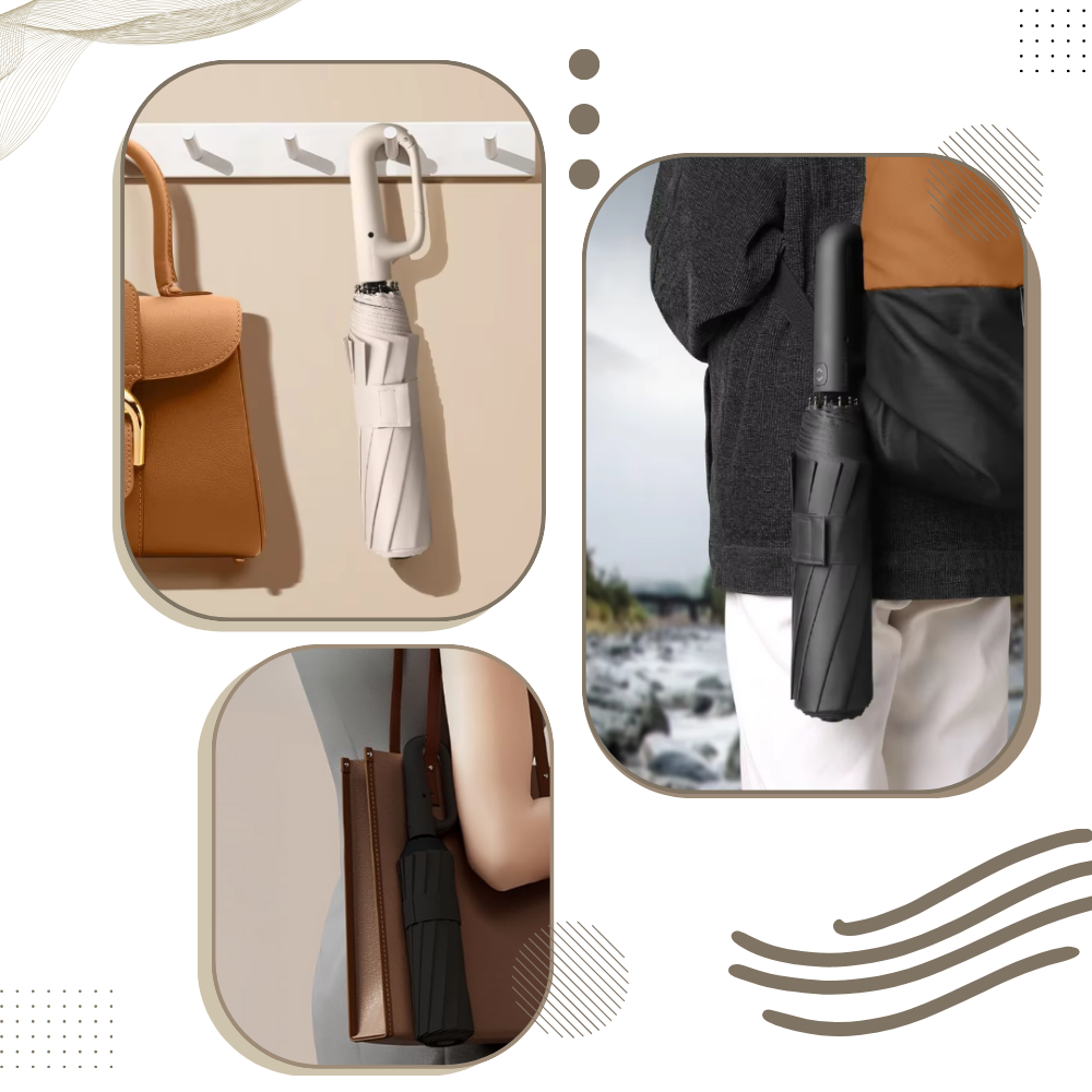 Automatic Lock Wind Resistant Umbrella