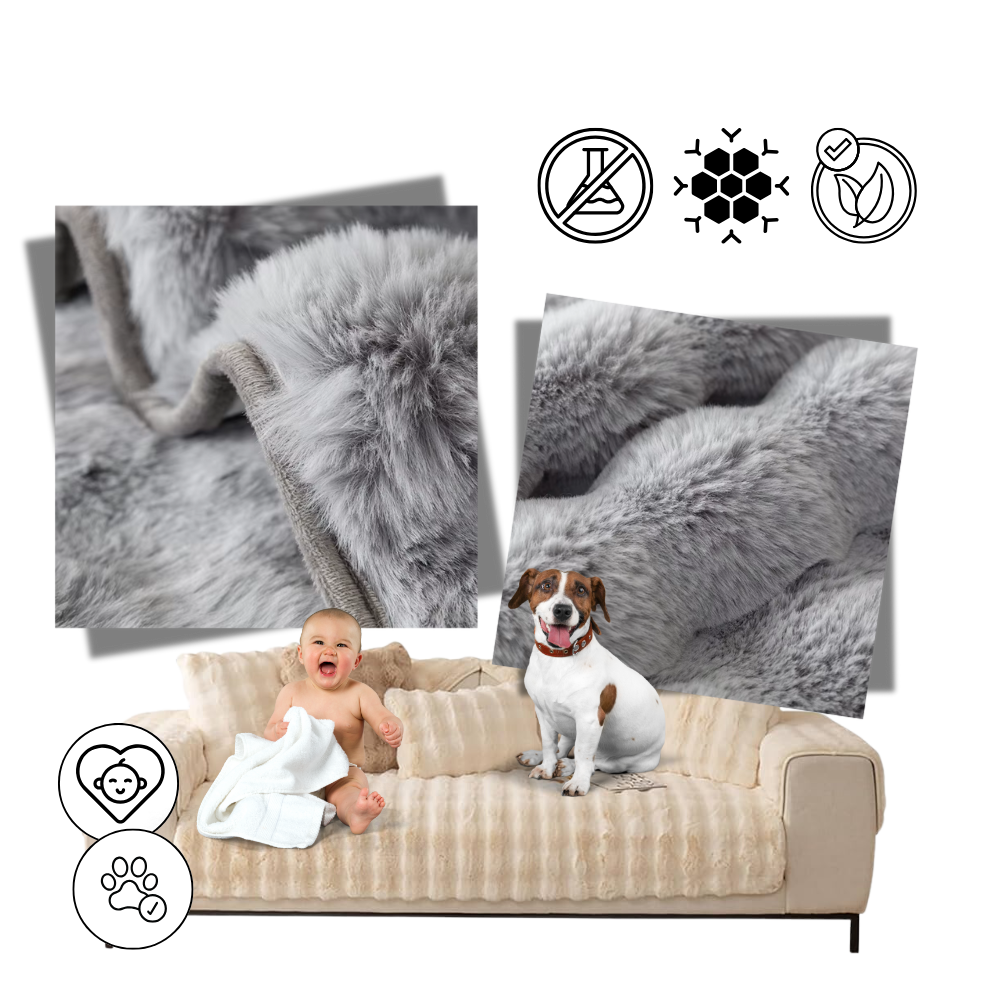 Luxurious Polyester Plush Couch Covers
