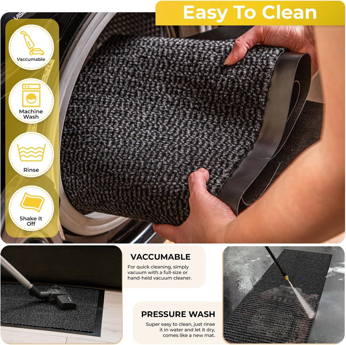 Washable Door Mats – Indoor & Outdoor, Non-Slip, Stylish