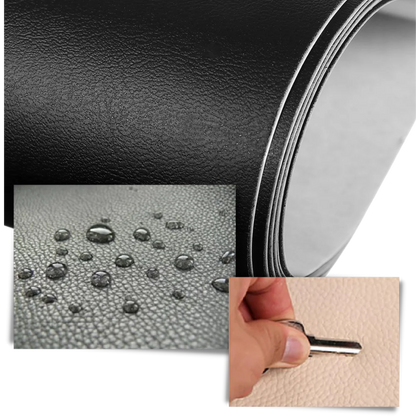 Self-adhesive leather repair patch