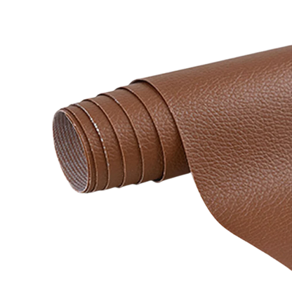 Self-adhesive leather repair patch