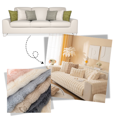Luxurious Polyester Plush Couch Covers