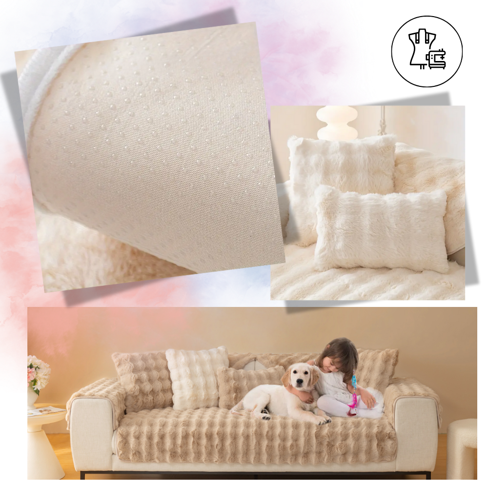 Luxurious Polyester Plush Couch Covers