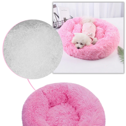 Fluffy Plush Donut Pet Bed