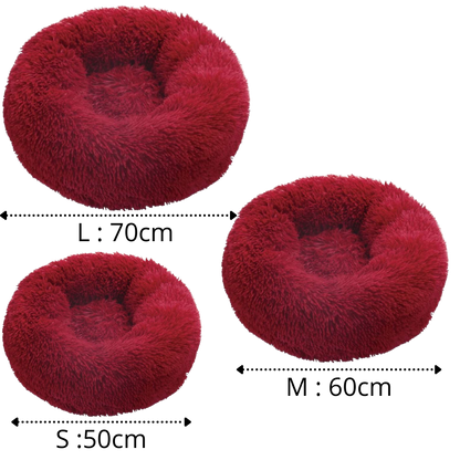 Fluffy Plush Donut Pet Bed